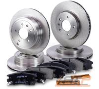 BREMSSCHEIBEN + BREMSBELÄGE BREMSKLÖTZE VORNE + HINTEN FÜR OPEL ANTARA AB BJ 06-