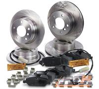BREMSSCHEIBEN + BREMSBELÄGE + WARNKONTAKT VORNE + HINTEN FÜR BMW 1-ER 04-10