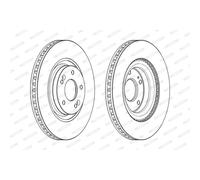 FERODO Bremsscheibe PREMIER vorne rechts links belüftet 320mm für HYUNDAI KIA DDF2199C