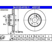 Bremsscheiben MERCEDES-BENZ C-CLASS C 200 24.0122-0132.1 (1Stück)