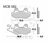 TRW Bremsbeläge MCB582 Bremsklötze,Scheibenbremsbelag
