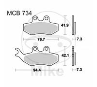 Bremsbelagsatz TRW MCB734EC