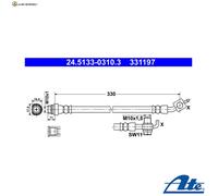 BREMSSCHLAUCH 24.5133-0310.3 FÜR VOLVO V60/I/Cross/Country/Van S60/II XC70/VAN