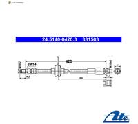 BREMSSCHLAUCH 24.5140-0420.3 FÜR FORD C-MAX/II/GRAND/Van FOCUS/III/Hatchback