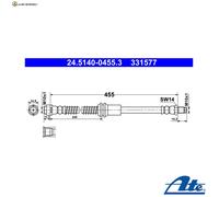 BREMSSCHLAUCH 24.5140-0455.3 FÜR MERCEDES-BENZ C-CLASS/T-Model E-CLASS 3.0L 6cyl