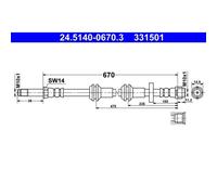 Bremsschlauch 24.5140-0670.3