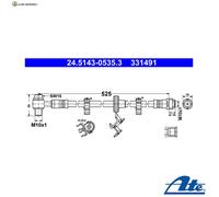 BREMSSCHLAUCH 24.5143-0535.3 FÜR MERCEDES-BENZ M-CLASS M 113.981 5.4L 8cyl 2.7L