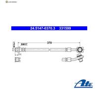 BREMSSCHLAUCH 24.5147-0370.3 FÜR MERCEDES-BENZ E-CLASS/Convertible/T-Model 1.5L