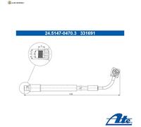BREMSSCHLAUCH 24.5147-0470.3 FÜR OPEL MOKKA/X CHEVROLET TRAX D16DTH 1.6L 4cyl