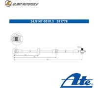 BREMSSCHLAUCH 24.5147-0510.3 FÜR AUDI A2 ATL/AMF/BHC 1.4L 3cyl A2 BAD 1.6L 4cyl