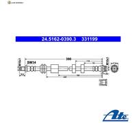 BREMSSCHLAUCH 24.5162-0390.3 FÜR VOLVO XC70/II/VAN S60/Cross/Country V60/Van