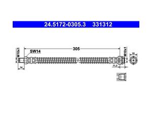 Bremsschlauch 24.5172-0305.3