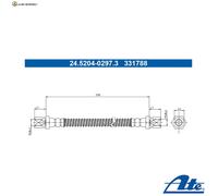 BREMSSCHLAUCH 24.5204-0297.3 FÜR PORSCHE 911/Speedster/Targa/Convertible 3.7L