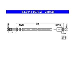 Bremsschlauch 83.6113-0276.3