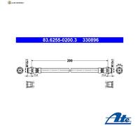 BREMSSCHLAUCH 83.6255-0200.3 FÜR BMW X5E70 M57D30 N52B30BF/A/AF 3.0L 6cyl X5 E70