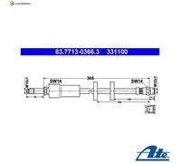 BREMSSCHLAUCH 83.7713-0366.3 FÜR VOLVO XC90/I/VAN D5244T5/5244T18/5244T4 2.4L
