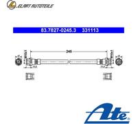 BREMSSCHLAUCH 83.7827-0245.3 FÜR BMW X6/E71/E72 X5/E70/F15/F85 N55B30A N54B30