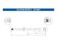 Bremsschlauch ATE 24.5104-0378.3