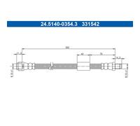 Bremsschlauch ATE 24.5140-0354.3