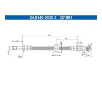 ATE Bremsschlauch 24514005303 für Mercedes