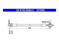 Bremsschlauch ATE 24.5143-0264.3