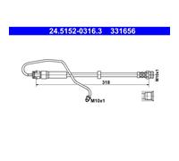 Bremsschlauch ATE 24.5152-0316.3