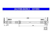Bremsschlauch ATE 24.5169-0439.3