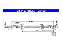 Bremsschlauch ATE 24.5169-0455.3