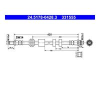 Bremsschlauch ATE 24.5178-0428.3