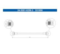 ATE Bremsschlauch 24.5201-0250.3 Universal für Mercedes-Benz Länge 275 mm