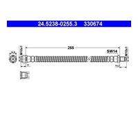 Bremsschlauch ATE 24.5238-0255.3 für Mercedes-Benz S