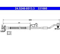 ATE Bremsschlauch 24.5248-0513.3 für HYUNDAI i20 1 PB PBT CRDi LPG
