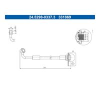 1x Bremsschlauch ATE 24.5298-0337.3 passend für HYUNDAI