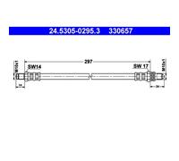 Bremsschlauch ATE 24.5305-0295.3 für Ford Fiesta IV Courier Puma