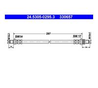 Bremsschlauch ATE 24.5305-0295.3 für Ford Fiesta IV Courier Puma
