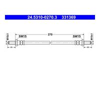 Bremsschlauch ATE 24.5310-0270.3 für Saab 90