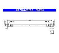 Bremsschlauch ATE 83.7704-0320.3