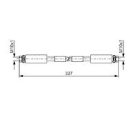 Bosch Bremsschlauch 1 987 476 856, flexibel, Vorderachse (vorne), für Audi, VW