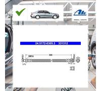 Bremsschlauch Hinten Ate für Mercedes-Benz C-Class W204 C 200 CDI (204.001)