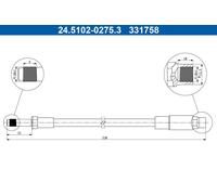 Bremsschlauch Hinterachse für BMW 5 Touring
