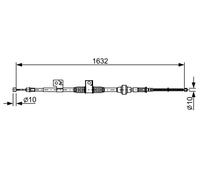 BOSCH Seilzug, Feststellbremse für MITSUBISHI 1 987 482 519