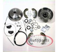 Bremstrommel Ø 180 mm Backen Radlager Handbremsseile hinten für VW Golf I Cabrio