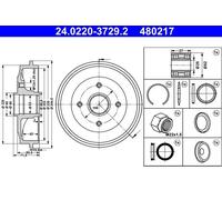 Bremstrommel ATE 24.0220-3729.2