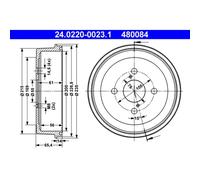 Bremstrommel ATE 24.0220-0023.1 (2 Stk.)