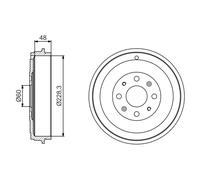 Bremstrommel BOSCH 0.986.477.208