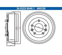 ATE Bremstrommel 24022280401 für NISSAN DACIA RENAULT