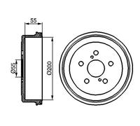 Bremstrommel Hinterachse 0 986 477 139 BOSCH für TOYOTA CARINA E VI Stufenheck