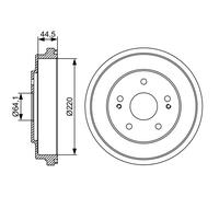 2x BOSCH Bremstrommel 0 986 477 147 für HONDA HR 5 CR 1 RD 16V GH1 GH3 4WD GH2