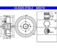 Bremstrommel Hinterachse Für FORD MAZDA 2 FIESTA FUSION