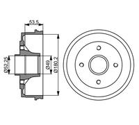 BOSCH Bremstrommel hinten rechts links für RENAULT DACIA 0 986 477 061